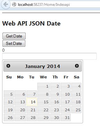 Web API Calender